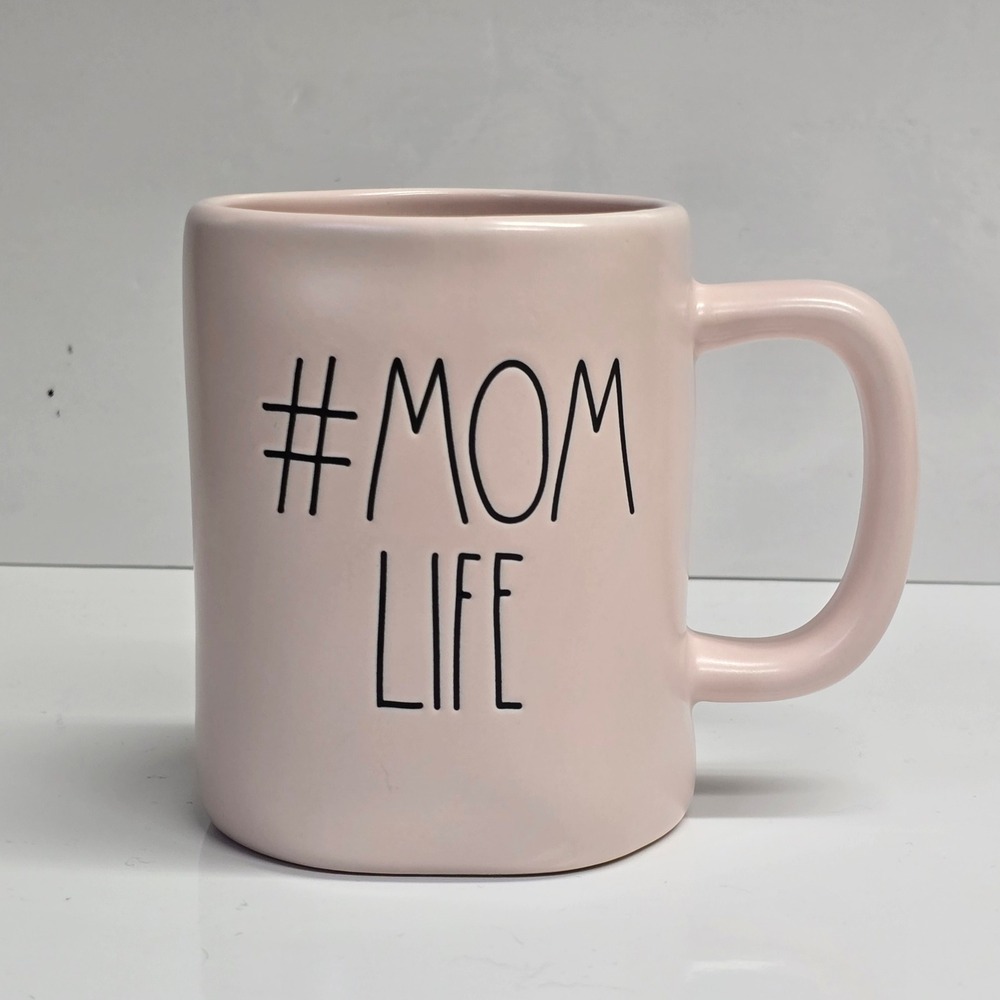 Rae Dunn Mom Life Pink Ceramic Coffee Mug Artisan Collection by Magenta